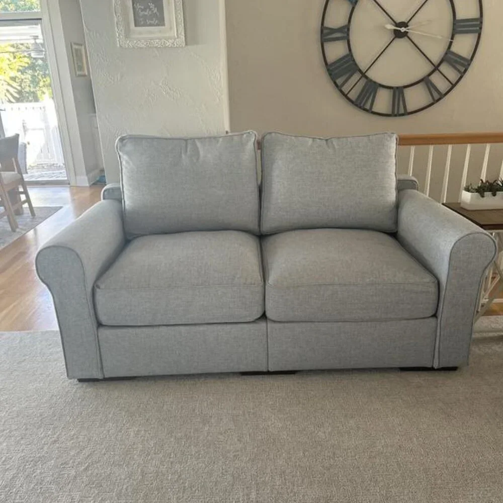 Lovesac Back Pillow Cover: Tonal Sterling Luxe Chenille